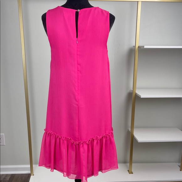 Tommy Hilfiger Sleeveless Pink Ruffle Hem Dress Ladies Size 8 - Picture 7 of 14